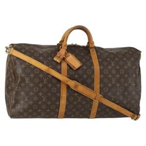 LOUIS VUITTON Monogram Keepall Bandouliere 60 Boston Bag M41412 LV Auth 161133